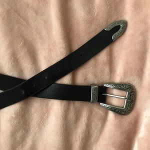 Metal Tipped Leather Belt